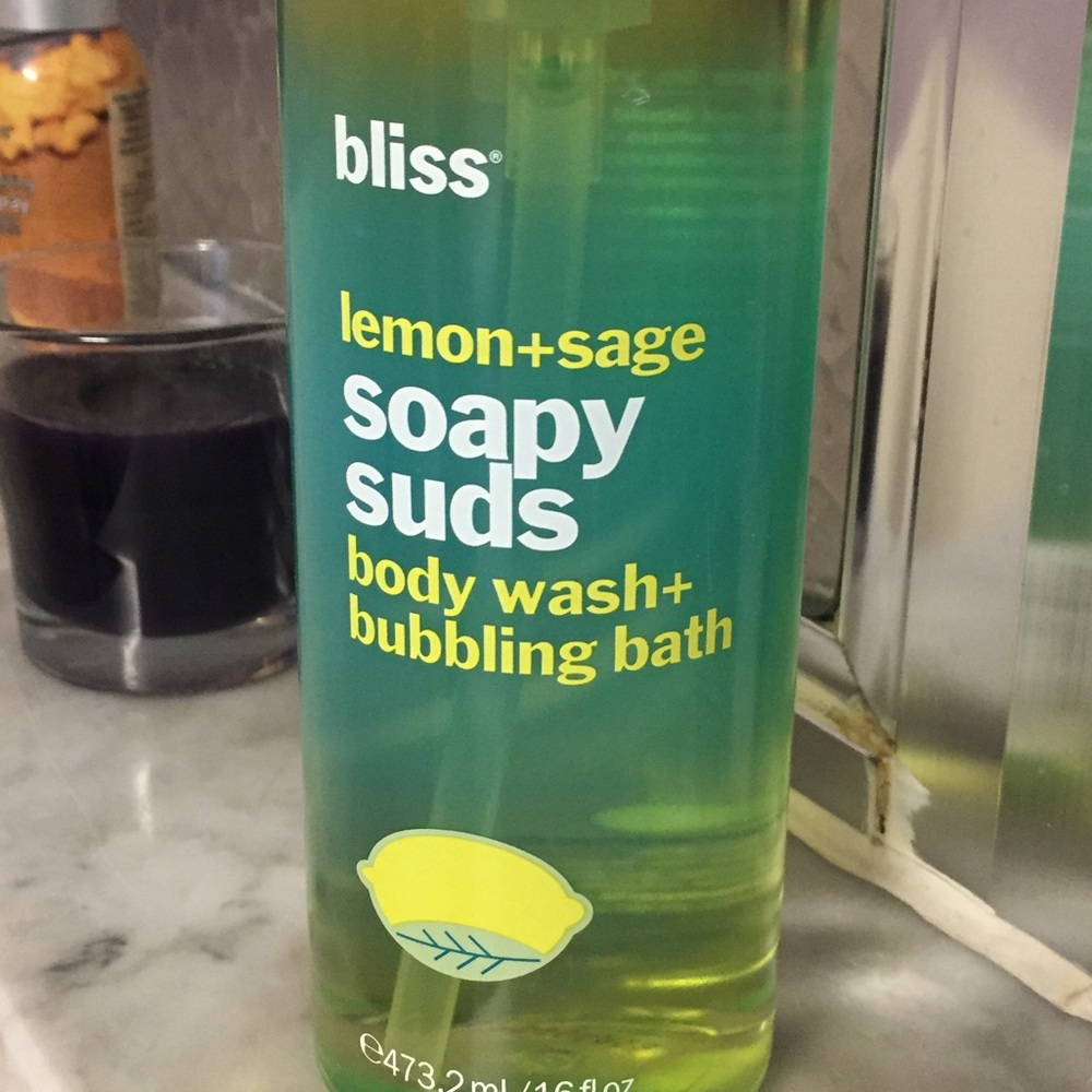 Bliss Lemon Sage Soapy Suds Body Wash & Bath Original Formula Brand New - Picture 2 of 3